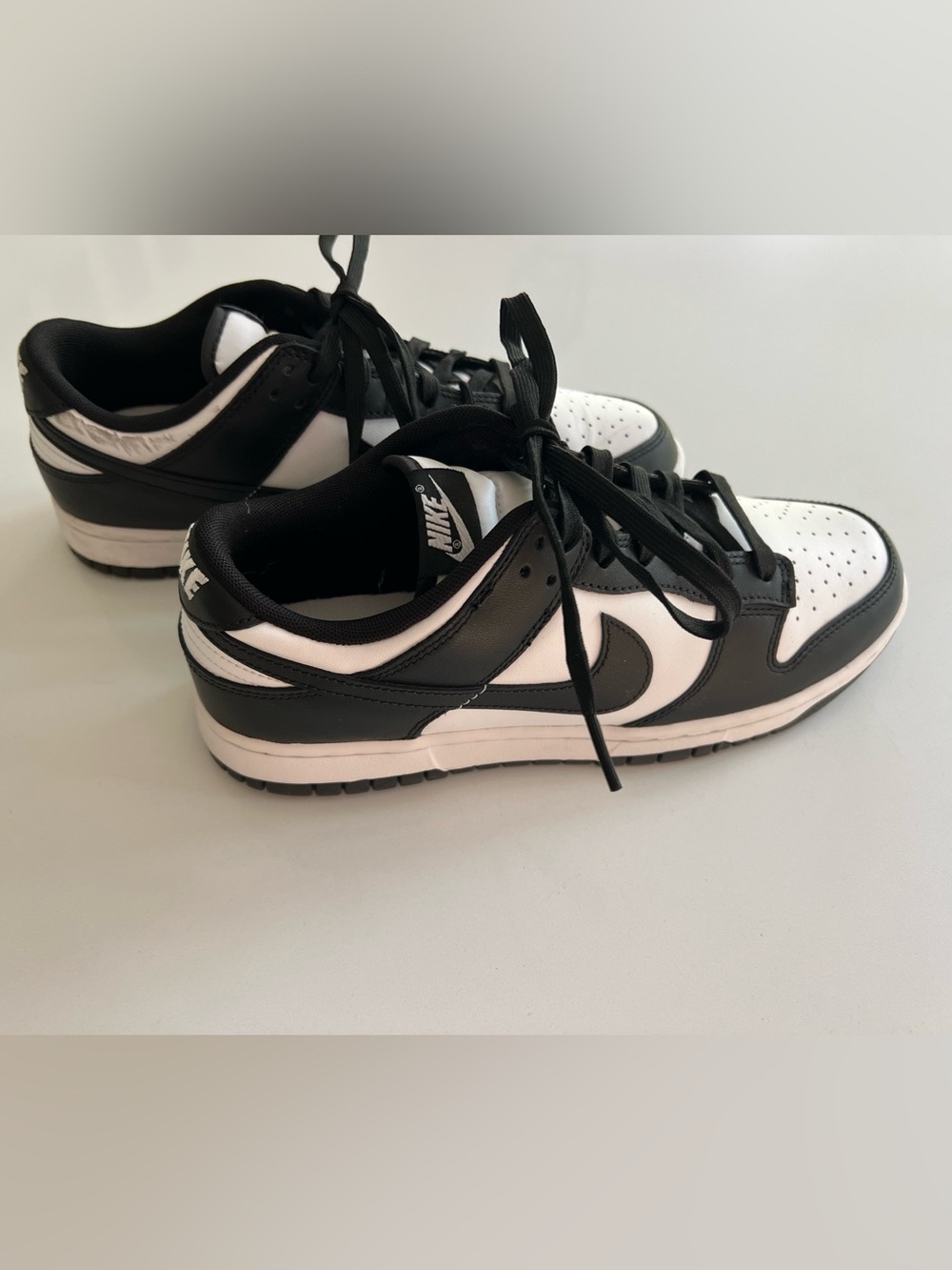 Nike Dunk Low Black and White Leather Sneakers